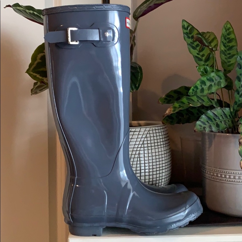 Grey Hunter boots size 38 (7 US). Never worn!